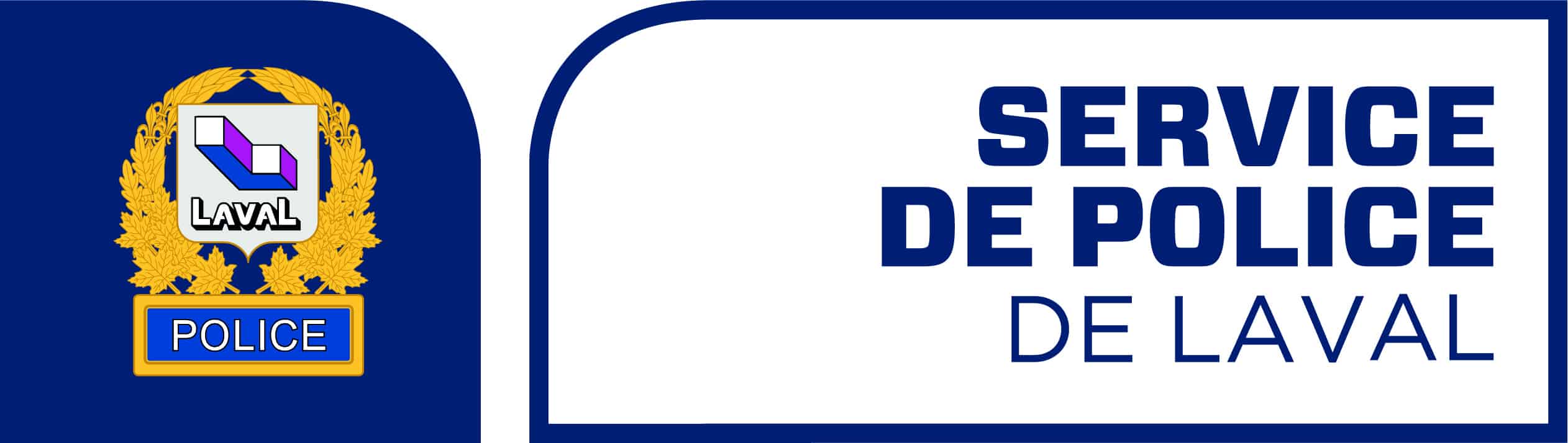 Signature service de police laval fond pale